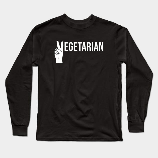 Vegetarian Long Sleeve T-Shirt by anema